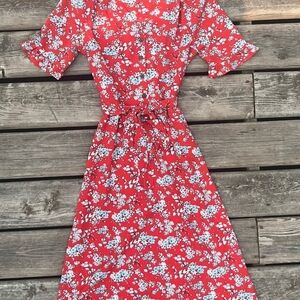 Monteau Red Floral Dress